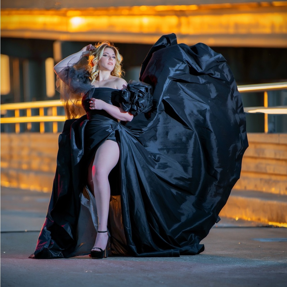 Black gala dress